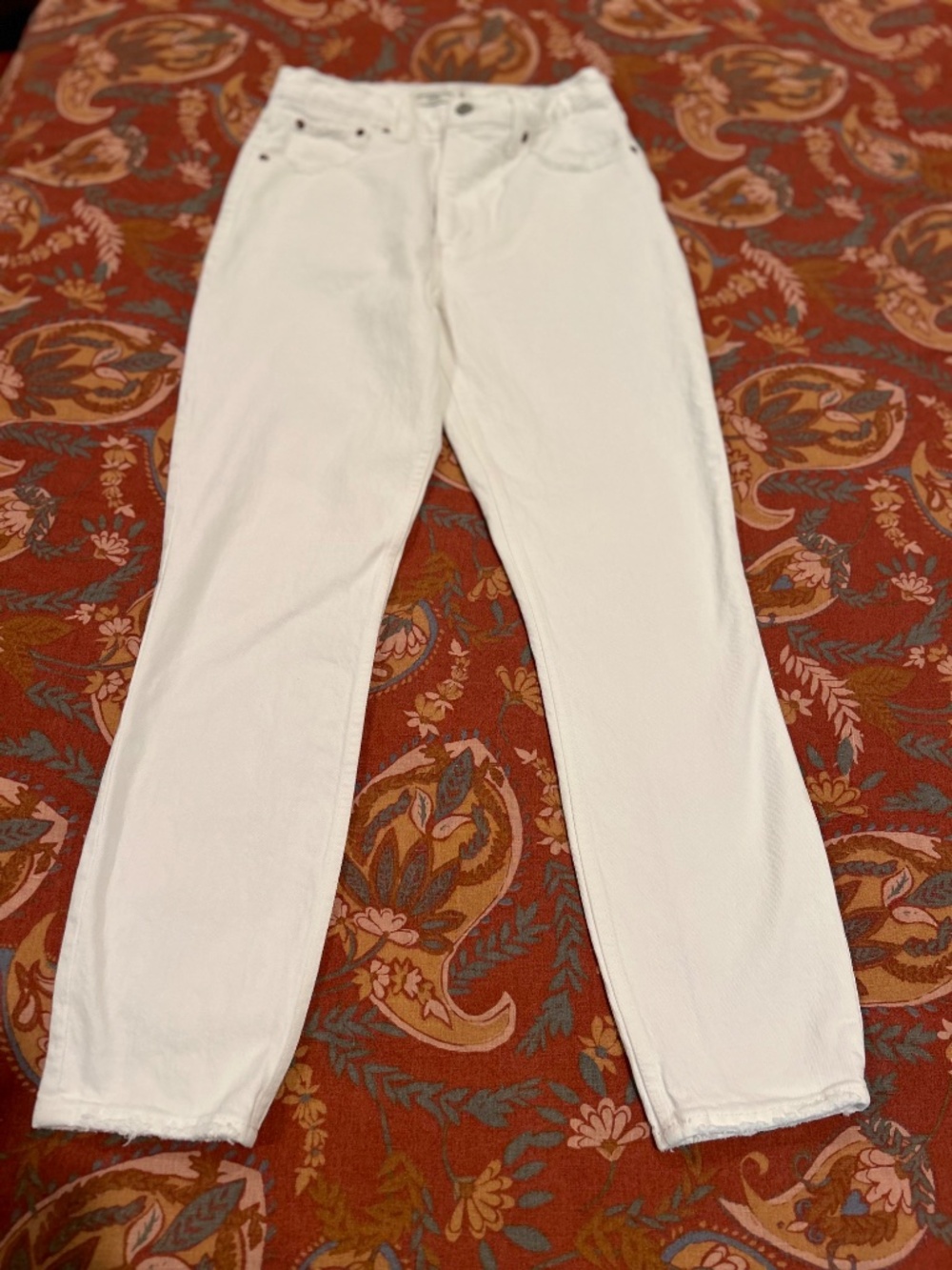 Abercrombie and Fitch White Denim Jeans High Rise Skinny